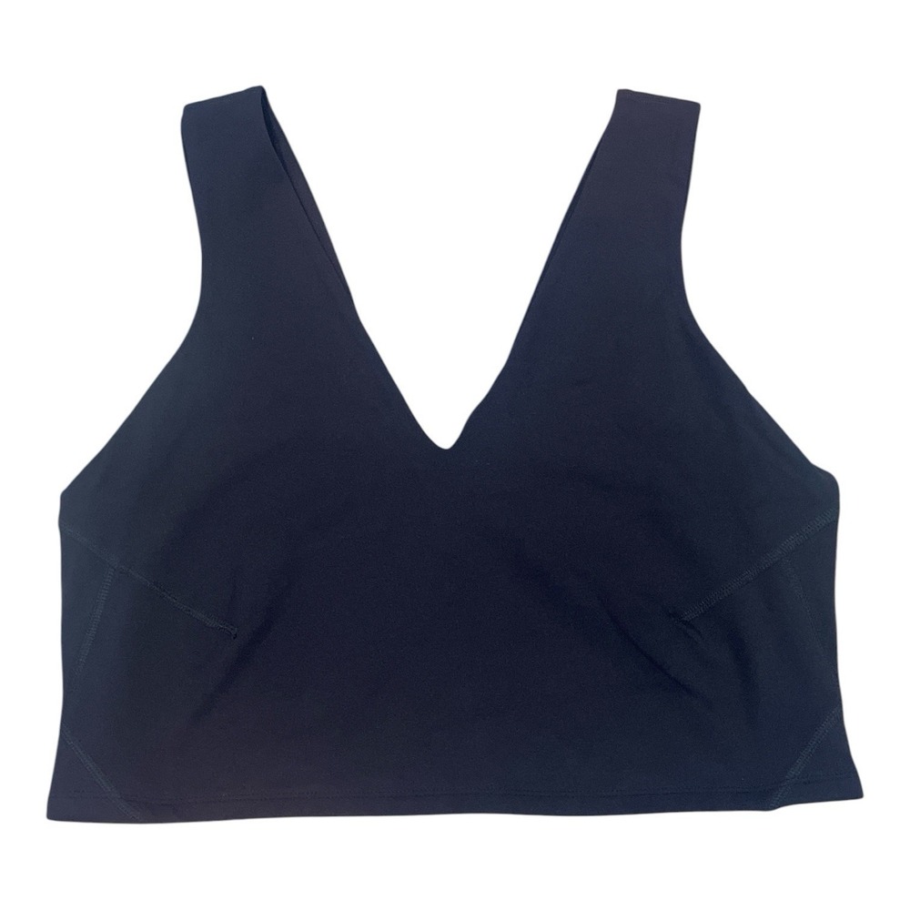 FP Movement Black Never Better Crop tank top V-neck Reflective Logo Sz XL
